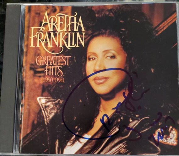 Aretha Franklin Greatest Hits 1980-1994 CD Hand Signed Autographed