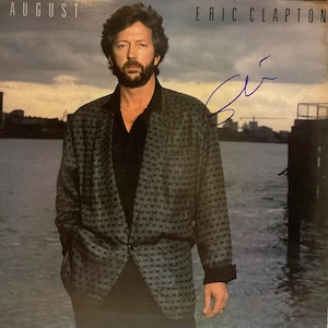 Eric Clapton „August” LP z autografem Erica Claptona i podpisem własnym