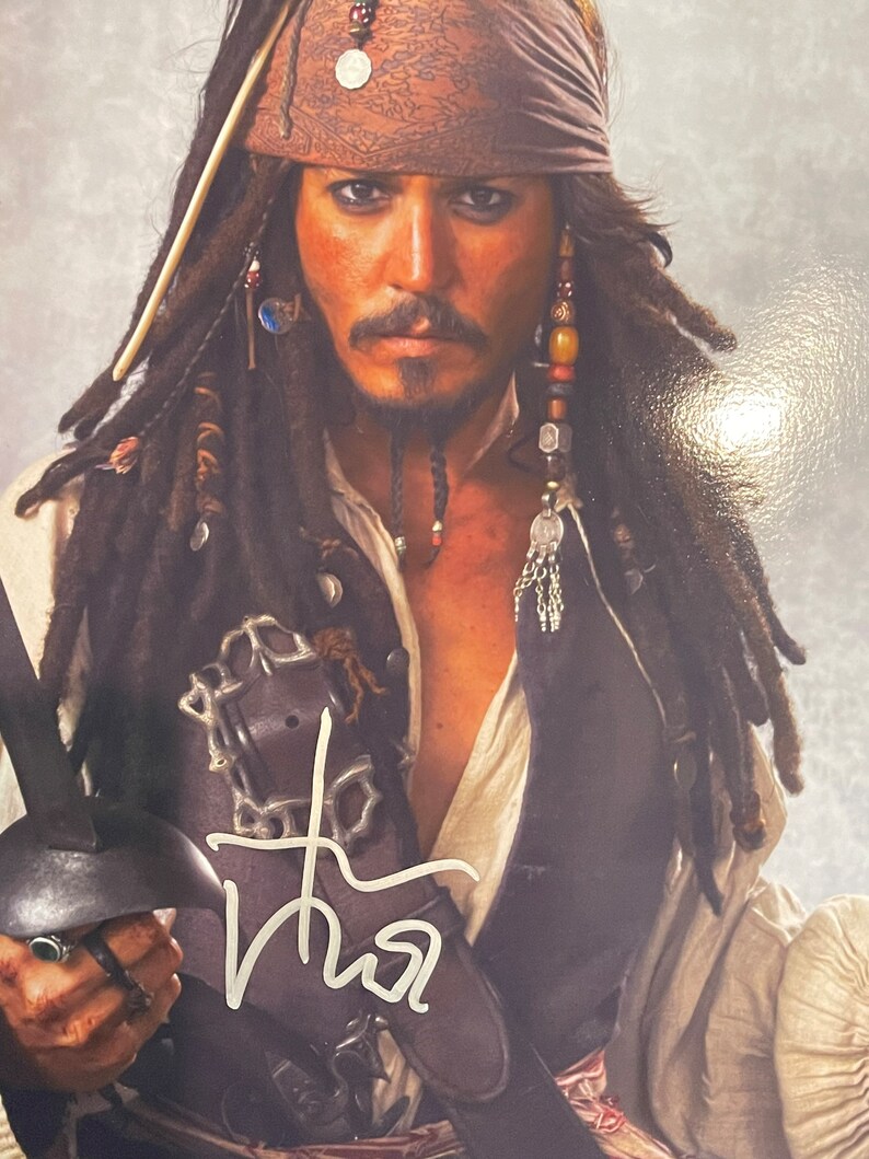 Johnny Depp Pirates of the Caribbean Hand Signed Autographed - Etsy