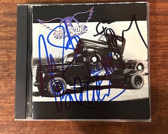 エアロスミス サイン レコード AEROSMITH スティーブンタイラー 直筆