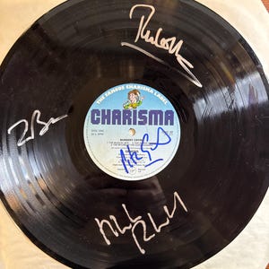 Genesis &quot;Nursery Cryme&quot; Charisma label Album 4x Hand-Signed Autographed LP - Peter Gabriel , Phil Collins, Mike Rutherford, Tony Banks