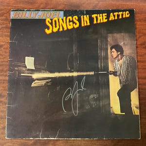 Billy Joel &quot;Songs in the Attic&quot; Live Album Hand-Signed Autographed LP w/ LOA