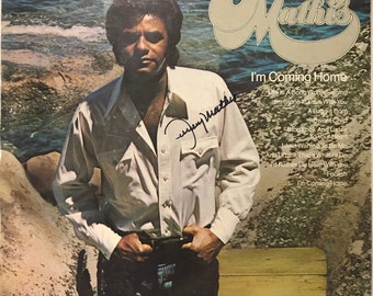 Johnny Mathis I'm Coming Home Record Album Autographed Hand Signed In Black Ink w/ LOA