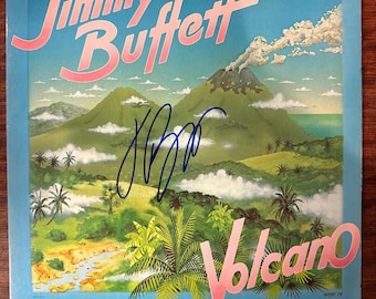 Jimmy Buffett "Volcano" LP Album Hand Signed In blue sharpie MINT w/ LOA