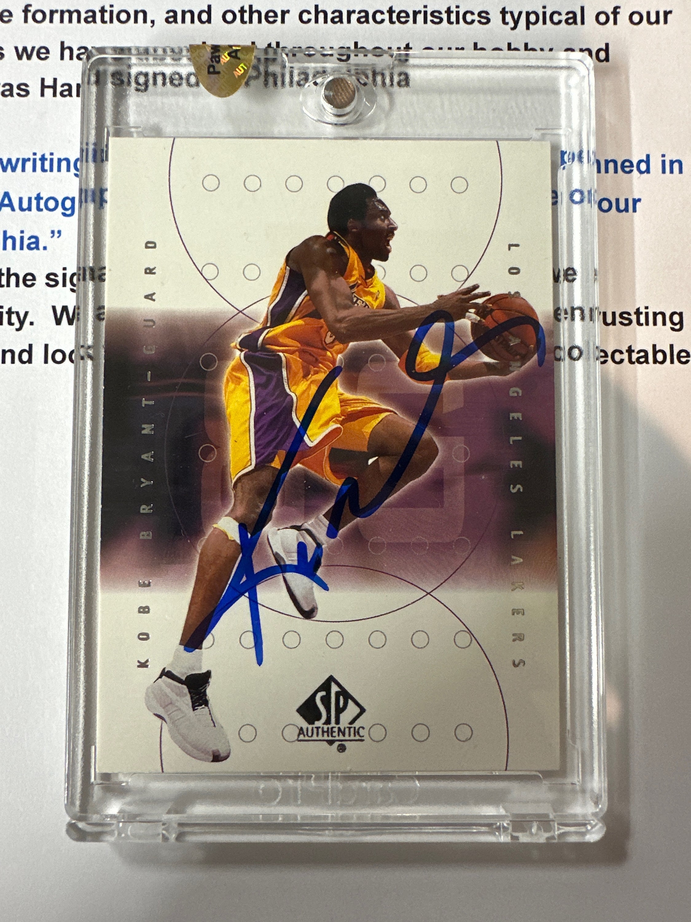 2002 Masterpiece Relics Kobe Bryant Dual Game-used Jersey 