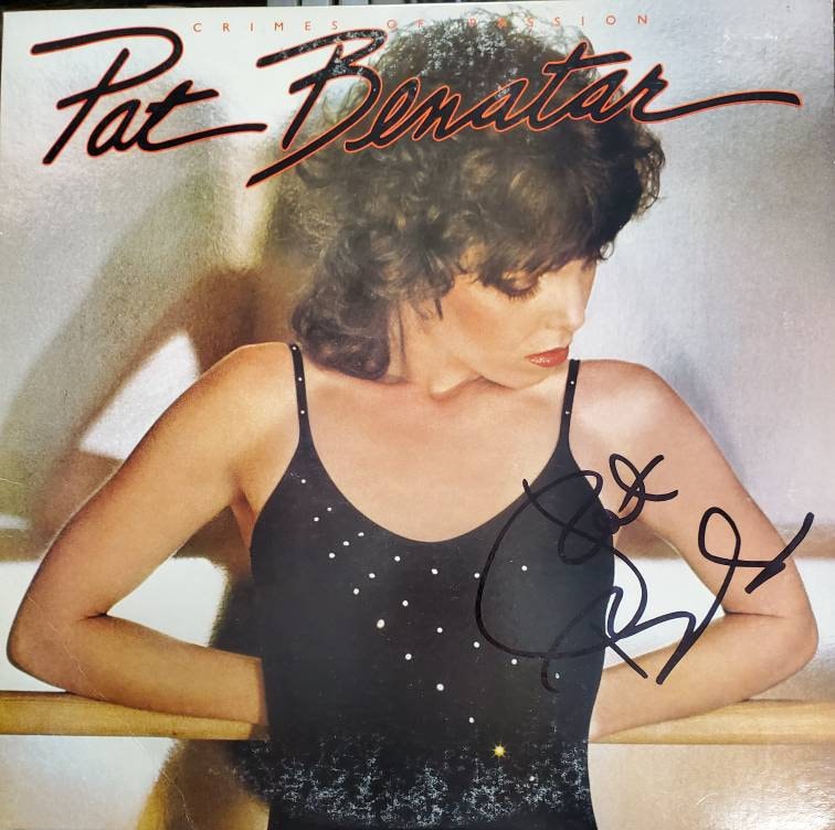 Pat Benatar Crimes of Passion LP Record Album Hand Signed Autograph by Pat Benatar w/ LOA