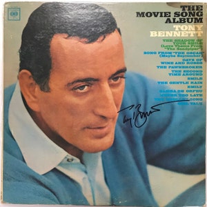 Tony Bennett The Movie Song Album Record Album Hand Signed Autographed by Tony Bennett In Black Ink Hologram w/ LOA