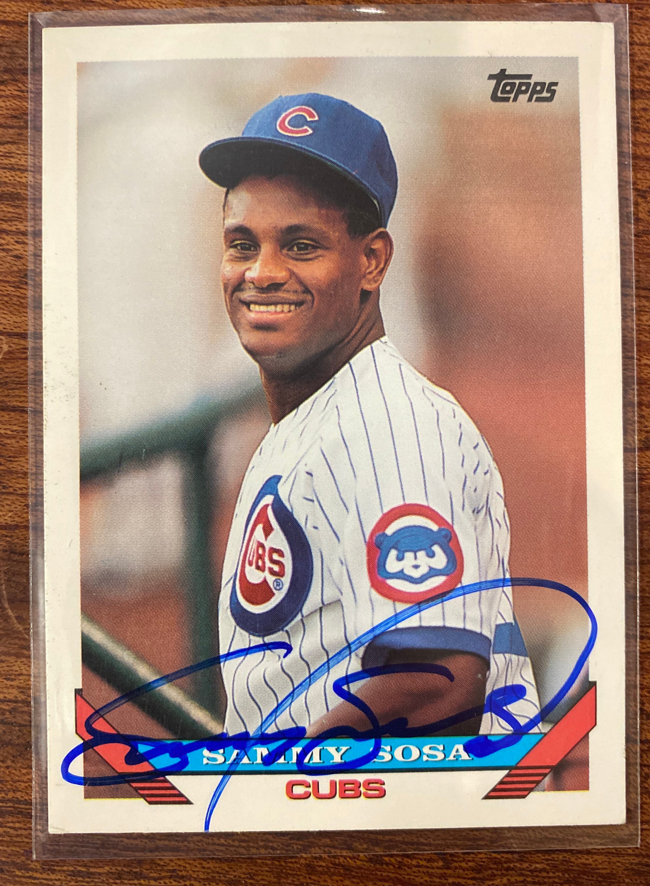 Sammy Sosa Autographed Hand Signed #156 1993 Topps Baseball Card W