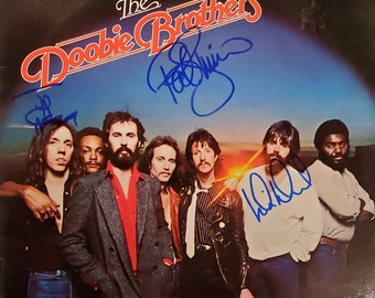 The Doobie Brothers One Step Closer Album 3x Hand Signed Autographed by Tom Johnston & Patrick Simmons Jon Mcfee In Blue Ink w/ LOA