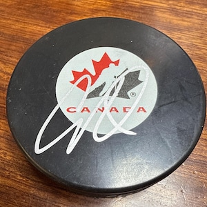 Connor McDavid Autographed Hand Signed Official Team Canada Puck w/LOA