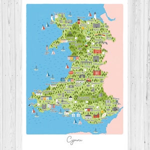 Print Map Cymru - Map of Wales Print