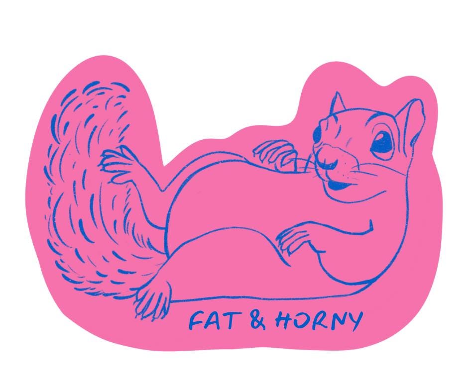 Thirst Trap Squirrel Sticker