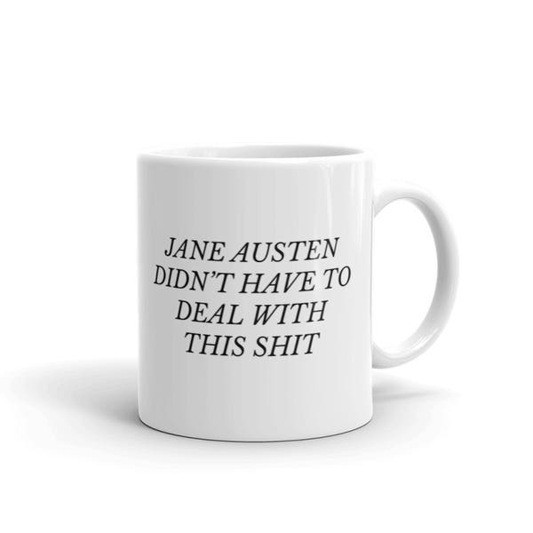 Sweary Jane Austen mug / funny Jane Austen gift / literary gift / gifts for book lovers / mug for book lovers