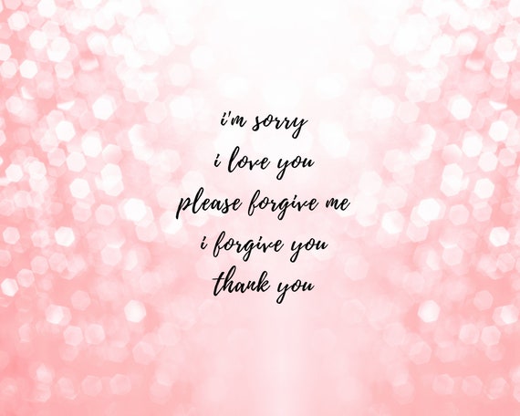 I'm sorry i love you please forgive me i forgive you thank | Etsy