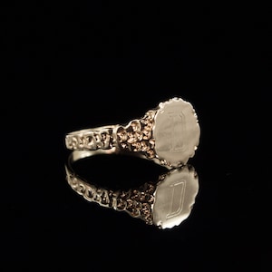 Size 6 1/2 Letter &quot;D&quot; Solid 10k Gold Signet Ring