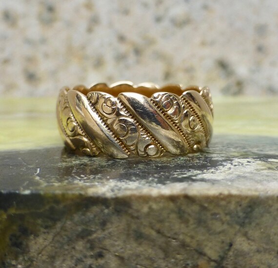 Victorian Gold Band, Antique Wedding Band, Victori