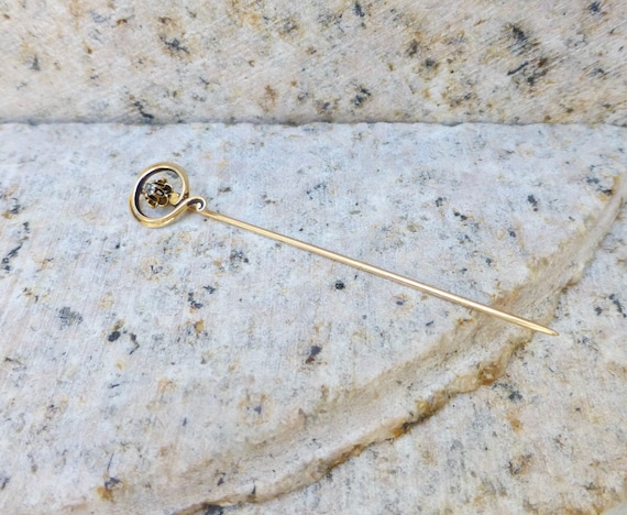 Victorian Stick Pin, Victorian Diamond, Antique S… - image 3
