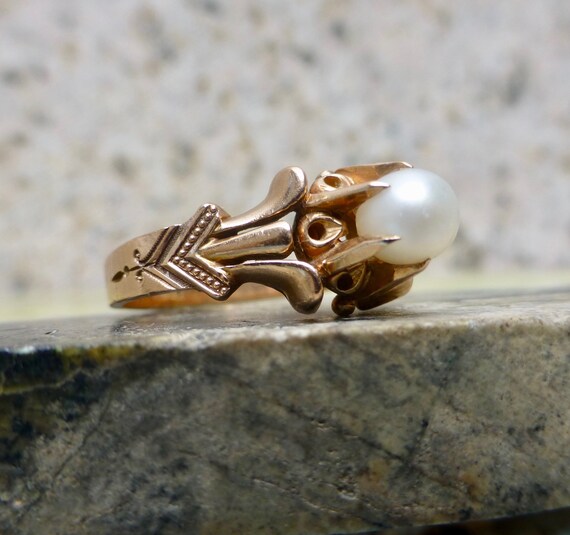 Antique Pearl Ring, Art Deco Pearl Ring, Alternati
