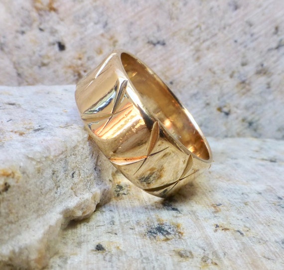 Size 6 3 4 Vintage 14k Gold Band 1970s Gold Band Stacking Band