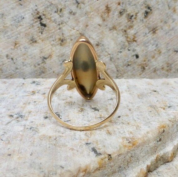 Size 5 1/2, Vintage Montana Agate Ring In 10 Kara… - image 6