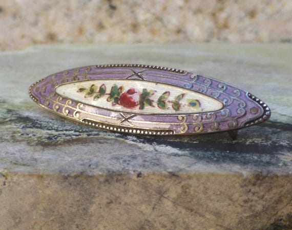 Art Deco Antique Gilloche Brooch