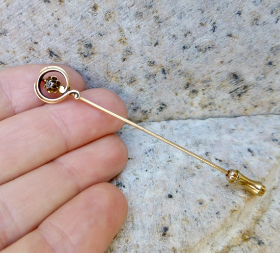 Victorian Stick Pin, Victorian Diamond, Antique S… - image 8