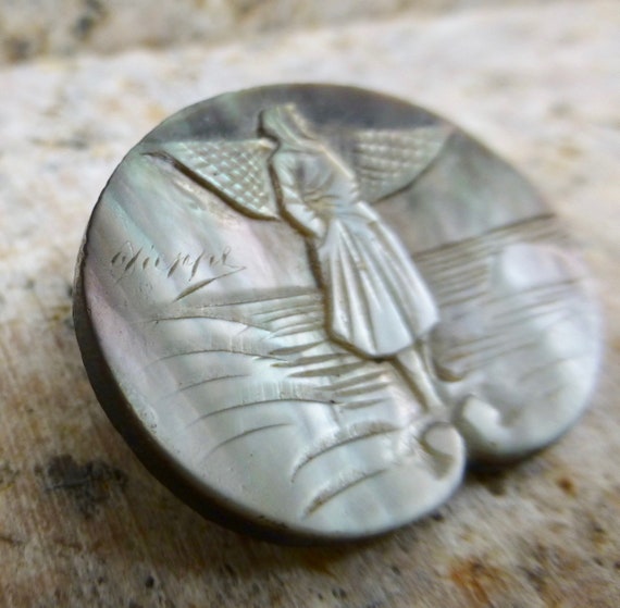 Victorian Mother Of Pearl Dress Pin, Victorian Sh… - image 4