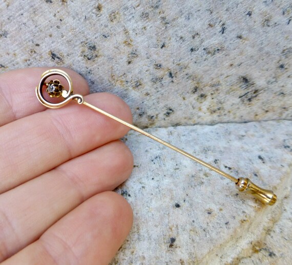 Victorian Stick Pin, Victorian Diamond, Antique S… - image 6