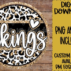 Vikings Gold Glitter School Mascot, School Spirit png, Sports png, Svg PNG INSTANT DOWNLOAD Sublimation, Dtf, Print and Cut
