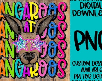 Mascotte della scuola dei canguri, Mascotte delle stelle, Mascotte preppy, Spirito scolastico png, Sport png, PNG DOWNLOAD IMMEDIATO Sublimazione, Dtf, Stampa e taglio