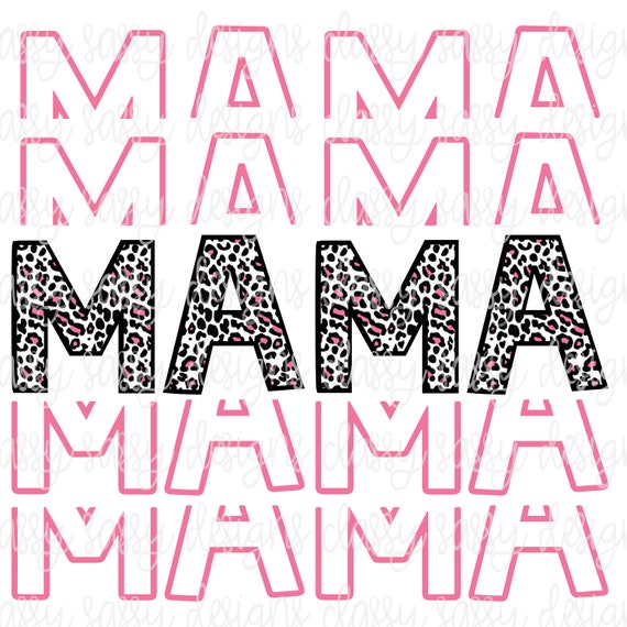 Mama Stacked Letters Mother’s Day PNG SvG INSTANT DOWNLOAD | Etsy