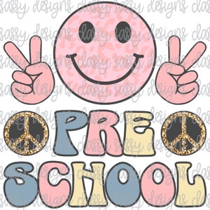 Back to School Pre School Pre K Grade First Day Leopard Cheetah PNG INSTANT DOWNLOAD Print and Cut File Silhouette Cricut Sublimation