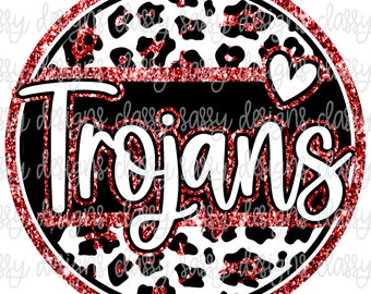 Trojans Red School Mascot, School Spirit, Team Png, Sports svg, Svg PNG DESCARGA INSTANTE Imprimir y cortar archivo Silhouette Cricut Sublimation