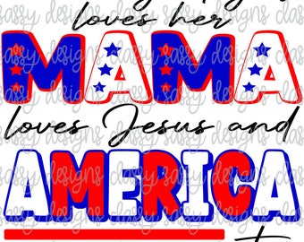 She's A Good Girl Loves Her Mama Loves Jesus and America Too Peace Svg PNG INSTANT DOWNLOAD Cut-bestand silhouet Cricut sublimatie