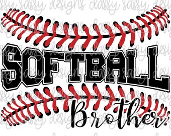 Softball Brother Stitches Laces Threads PnG SVG INSTANT DOWNLOAD Print and Cut File Silhouette Cricut Sublimation