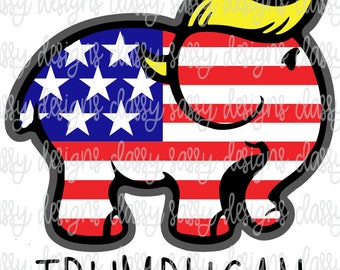 Trumplican, Trump 2024, Svg Png INSTANT DOWNLOAD Print and Cut File, Dtf, Sublimation