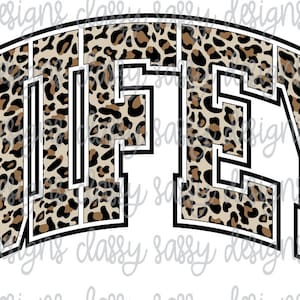 Wifey Leopard Cheetah PNG NSTANT DOWNLOAD Print en knip bestand silhouet Cricut sublimatie