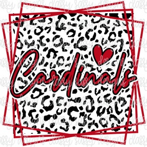 Cardinals Red School Mascot, espírito escolar, camisa de time, esportes, Svg PNG DOWNLOAD INSTANTÂNEO Sublimação Dtf