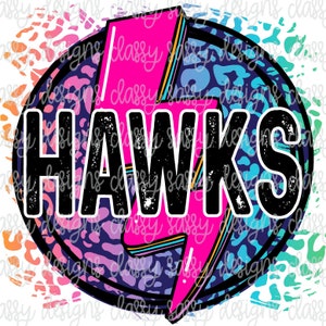 Hawks School Mascot, School Spirit, Team png, PNG INSTANT DOWNLOAD Print and Cut File Silhouette Cricut Sublimation