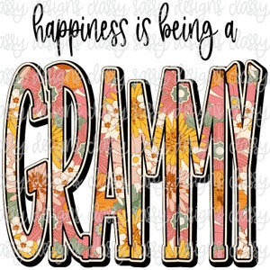 La felicidad es ser una abuela abuela Día de la Madre Svg PNG DESCARGA INSTANTÁNEA Archivo para imprimir y cortar Silueta Cricut Sublimación