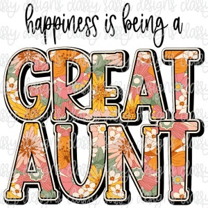 Geluk is een oudtante Moederdag Svg PNG INSTANT DOWNLOAD Print en Cut File Silhouet Cricut Sublimatie