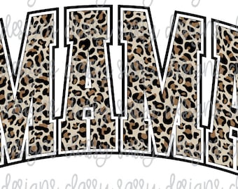 Mamá Leopard Cheetah Día de la Madre Mamá Mamá Nueva Mamá Baby Shower PNG NSTANT DESCARGAR Imprimir y Cortar Archivo Silueta Cricut Sublimación