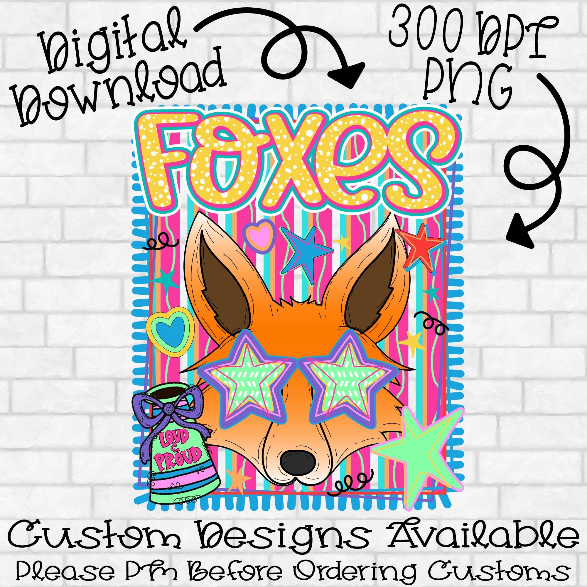Foxes School Spirit - Etsy