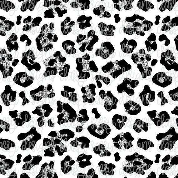 Black Digital Paper Silver Digital Paper Animal Print Digital Paper
