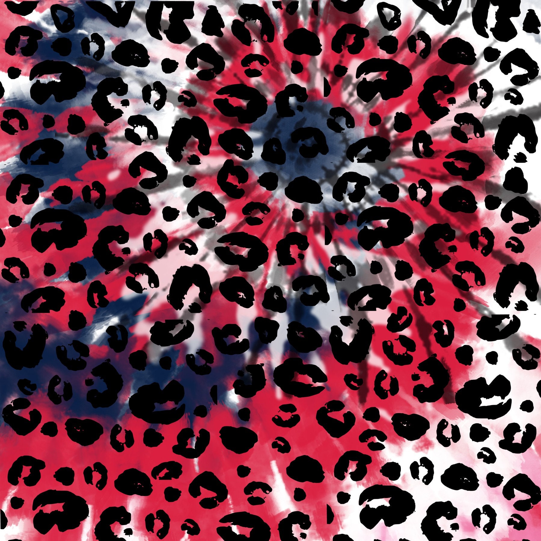 American Flag Red White Blue Leopard Cheetah Tie Dye Digital | Etsy