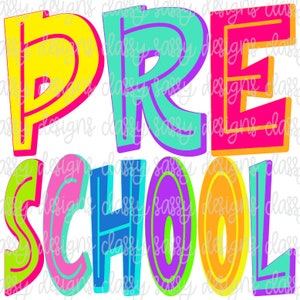Back to School Pre School Pre K First Day of School, Teacher Gift SvG PNG INSTANT DOWNLOAD Print and Cut File Silhouette Cricut Sublimation