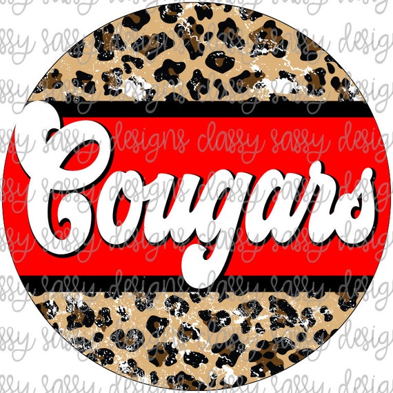 Cougars Dot Can Koozie 12 oz