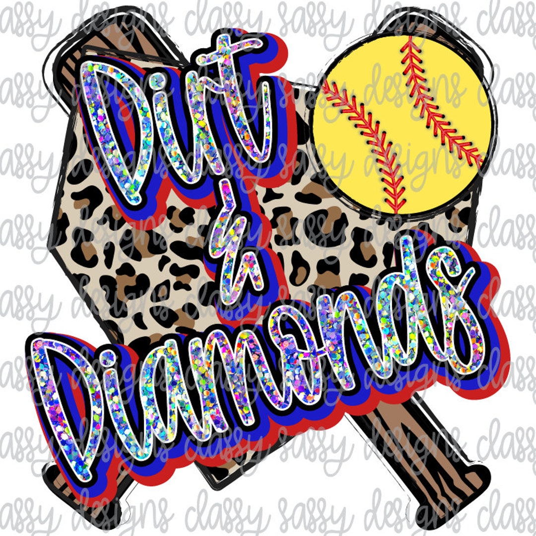 Dirt and Diamonds Softball Home Plate School Mascot Baseball Etsy