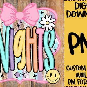 Knights School Mascot, Preppy, Coquette, Bow, First Day, School Spirit png, Sports png, PNG INSTANT DOWNLOAD Sublimation, Dtf, Print and Cut