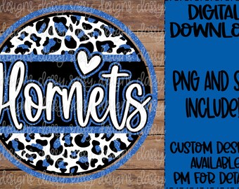 Hornets Royal Blue Glitter School Mascot, School Spirit png, Sports png, Svg PNG DOWNLOAD IMMEDIATO Sublimazione, Dtf, Stampa e taglio